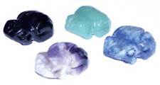 SET OF 12 Small 15mm Crystal Frogs Stone Beads (6 RANDOM PAIRS, Each Varies) picture