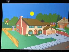 The Simpsons Animation Cel BACKGROUND Copy Vintage Cartoons Homer Bart Lisa  R1 picture
