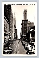 New York City NY, RPPC, Through 42nd St, Souvenir, Vintage Postcard picture