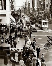 1930s LOS ANGELES STREET SCENE 8.5X11 PHOTO picture