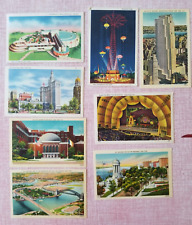 Vintage New York , NY Linen Postcards Lot of 8 New York City & 1939 World's Fair picture