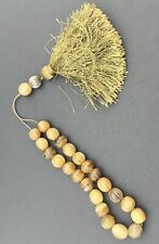 Antique, Rare Hand-Carved Horn Rosary, 23+1+(1 Silver) Beads, 42 cm / 16.53 Inch picture