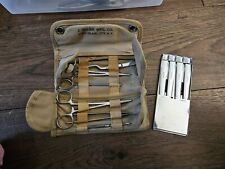 WW2 MD USN Navy Marine Corpsman Pocket Case Complete Near Mint Field Surgery Kit picture
