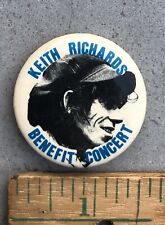 Vtg Keith Richards (Rolling Stones) Benefit Concert Pinback Button - 1.5” Pin picture