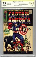 Captain America #100 CBCS 7.5 Signed Stan Lee 1968 20-46A0475-002 picture