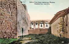 California Spanish Mission San Juan Capistrano Bell Tower Vtg Postcard B24 picture