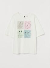 H M Pokemon Collaboration T-Shirt Oversized Cotton Shirt L Size japan picture