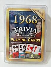 1968 TRIVIA CHALLENGE Playing Cards Sealed w/Clear Plastic Case by Flickback picture