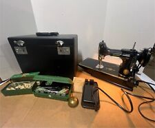 VTG Singer Featherweight Sewing Machine 221 W/ Tons of Accessories + Case 1952 picture