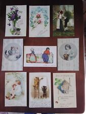 Antique Foreign Printed Postcards Lot Of 9 picture