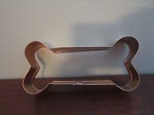 SOLID COPPER DOG BONE COOKIE BISCUIT CUTTER BOSTON MOUNTAIN COPPER CO? VINTAGE picture