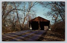 Covered Bridge Brown County State Park NASHVILLE Indiana Vintage Postcard A76 picture