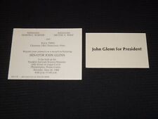 1980'S JOHN GLENN POLITICAL CARDS LOT OF 2 - J 9540 picture