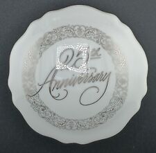 Hallmark Collectible Porcelain Trinket Box 25th Anniversary Silver Lettering NIB picture
