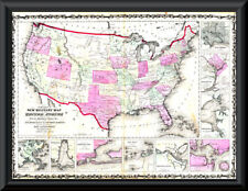 1862 War Dept. Military Map Of The United States 18x24 Poster Civil War picture