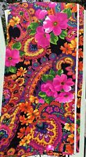 Vintage 60’s MOD Paisley Floral Psychedelic Fabric 3 YDS 42” W Hawaiian picture
