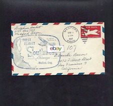 SOUTHWEST AIRWAYS 4-1-1947 FIRST FLIGHT COVER TO MEDFORD,OREGON BY DC-3 picture