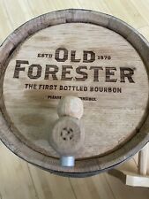 Rare Old Forester Mini Oak Bourbon Barrel Man Cave Tap Bung Aging Mixing Bar picture