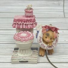 Enesco This Little Piggy Please Put The Seat Down with Stand #298174 1997 picture