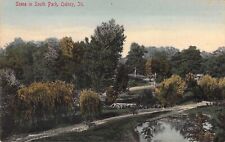 Early View in South Park, Quincy, IL , Old Post Card picture