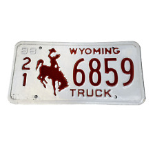 Vintage 1988 Weston County Wyoming Truck License Plate 6859 picture