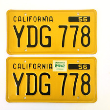 1956 California License Plates DMV Clear 1962 Mercedes 1962 Chevrolet Impala picture