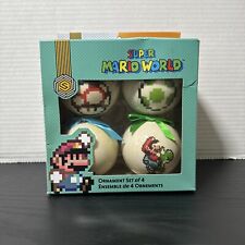 Super Mario World Xmas Tree Ornaments Official Nintendo Set Of 4 Exclusive NEW picture