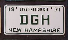1971 NEW HAMPSHIRE VANITY LICENSE PLATE TAG   DGH picture