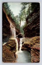 DB Postcard Watkins Glen NY New York Rainbow Falls Waterfall picture