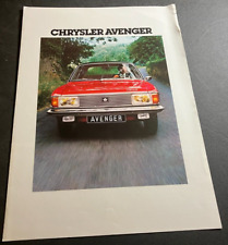 1978 Chrysler Avenger - Vintage 2-Page Car Dealer Sales Brochure - GERMAN picture