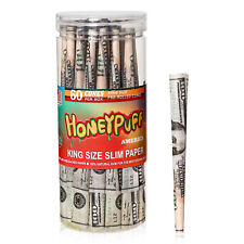HONEYPUFF Dollar Bill King Size 60 Cones Pre Rolled Paper Cones with Filter Tips picture