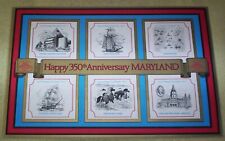 1984 G. HEILEMAN BREWEING NATIONAL BOHEMIAN BEER PLACEMAT 350TH MARYLAND ANNIV. picture
