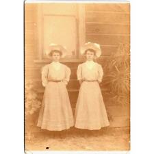 RPPC Two Woman Dressed Up With Big Hats Solio Vintage Postcard Real Photo picture