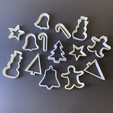 Cookie Cutters Lot Of 14 Christmas Plastic Great for Sugar Cookies or Playdough picture