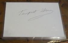 Tempest Storm signed autographed 4x6 index exotic dancer dated Elvis & JFK picture
