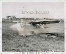 1956 Press Photo Stinson Voyager aircraft with Terra-Tires takes off at Akron OH picture