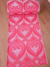Vintage curtain fabric by the yard/ rose pink mid-century modern design 60s 70s picture