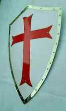 Medieval Knight Battle Warrior Shield Templar Red Cross Design Crusader Shield picture