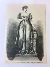 1885 magazine engraving ~ STATUE OF JOSEPHINE by Dubray, Paris ~ Napoleon picture