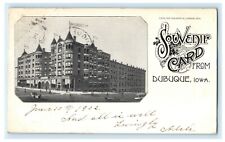 1902 Souvenir Card Iowa IA Dubuque Posted Antique Postcard picture