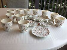 MCM 1970’s HOLLAND MOLD CHRISTMAS CERAMIC HOLLY BOWL DISH CUSTARD CUPS 16 pc LOT picture