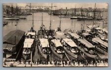 Marseille postcard Torpilleurs dans le Vieux-Port France military torpedo boats picture