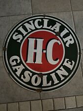 Antique style-barn find look Sinclair Dino H-C dealer sales service gas oil sign picture