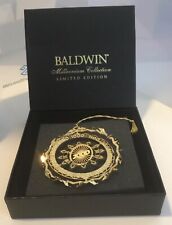 Vintage Baldwin Brass 24kt Gold plated millenium ice flower ornament picture