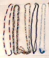 Lot of 5 Vintage Glass Mardi Gras Beads Specialty Designs Original New Orleans picture