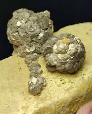 160-gm Natural Pyrite/Marcasite Beautiful Specimen On Matrix With Unique Growth. picture