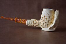 Large Dragon Pipe By Ali Handmade  Block Meerschaum-NEW Custom Made CASE#135 picture