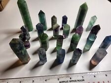 Wholesale 2.2LB rainbow and green Fluorite  obelisk us shipper ,  23-items picture