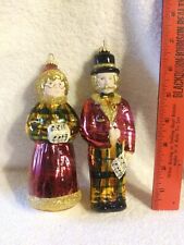 Vintage Germany Glass Victorian Carolers Christmas Ornament KREBS picture