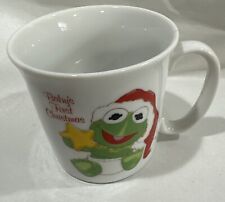 VTG Enesco Henson Muppet Babies Kermit Frog First Christmas Childs Mug 1984 RARE picture